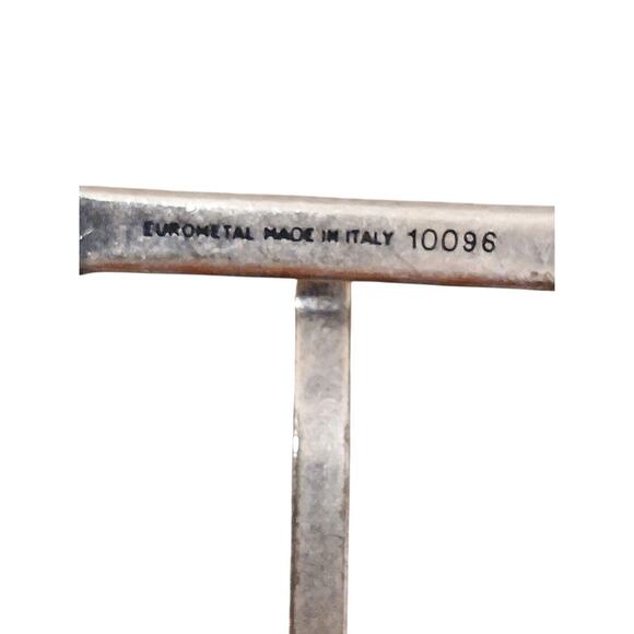 Italian Belt Weaved Leather Men's Sz 36 90 Brown Silver Eurometal Quiet Luxury - Picture 8 of 12